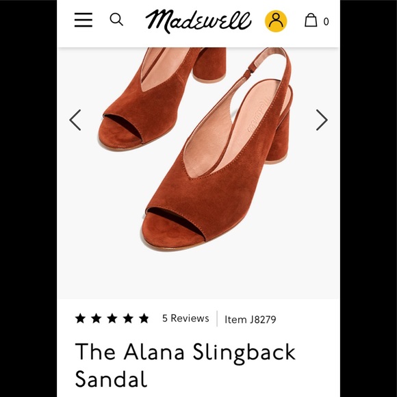 Madewell Shoes - NWT - SOLD OUT!! Madewell Sling-Back Heels in Maple Syrup; Size 6